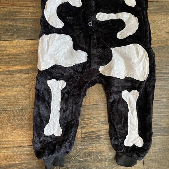 Children's Plush Skeleton Jumpsuit Costume - Picture 4 of 15